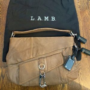 L.A.M.B. Brown leather shoulder bag